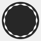 Black  Blank Circle Custom Spice Sticker (Voorkant)
