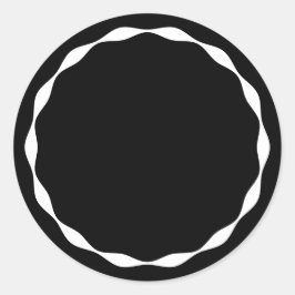 Black  Blank Circle Custom Spice Sticker