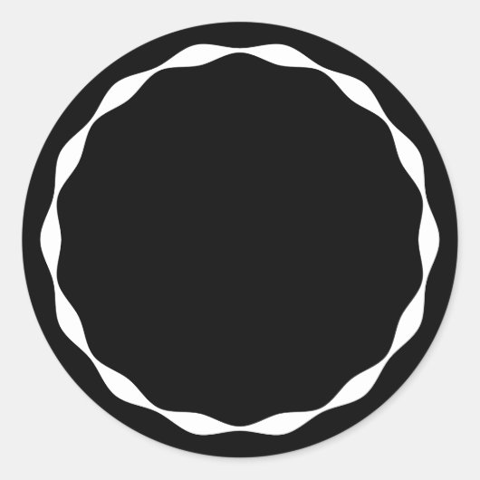 Black  Blank Circle Custom Spice Sticker (Voorkant)
