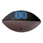 BLACK BLAUW EN SILVER GRAY Custom Football (Gedraaid 270)