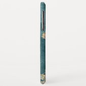 *~* Black Blauwgroen Agate Geode Gold Glitter Case-Mate iPhone Case (Achterkant/links)