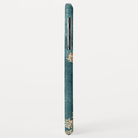 *~* Black Blauwgroen Agate Geode Gold Glitter Case-Mate iPhone Case (Achterkant/links)