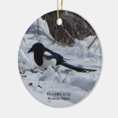 Black Bled Rocky Mountain Magpie-versiering Keramisch Ornament (Links)