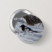Black Bled Rocky Mountain-toets Ronde Button 5,7 Cm (Voorkant /achterkant)