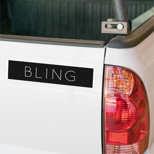 Black Bling Bumpersticker (Op Truck)