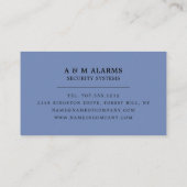 Black & Blue Alarm Logo, Security Alarm Service Visitekaartje (Achterkant)