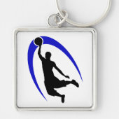Black Blue Basketball Logo Sleutelhanger (Voorkant)