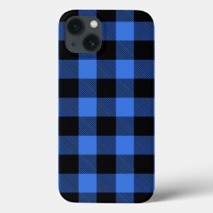 Black Blue Buffalo Pset Check Patroon iPhone 13 Hoesje