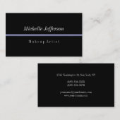 Black Blue Carte de visite classique tendance (Devant / Derrière)