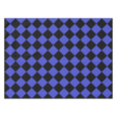 Black Blue Check Tablecloth Tafelkleed (Voorkant (Horizontaal))