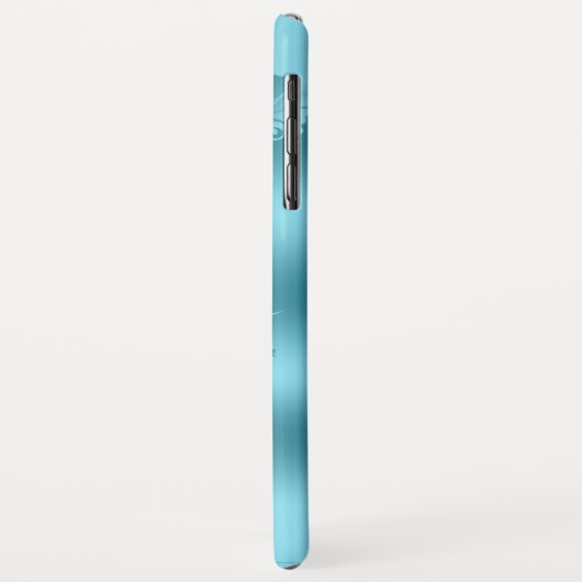 Black Blue Damask en Swirls Case-Mate iPhone Case (Achterkant/links)