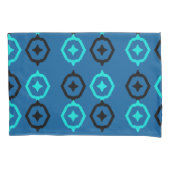 Black Blue en Turquoise Aztec Ikat Kussensloop (Voorkant)