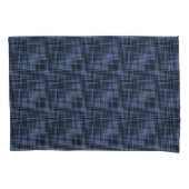 Black Blue Grey Abstract Stripe Patroon Kussensloop (Voorkant)