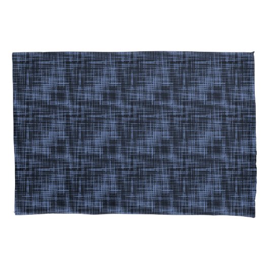 Black Blue Grey Abstract Stripe Patroon Kussensloop (Voorkant)