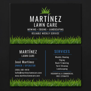 Black & Blue Lawn Care Landscaping Visitekaartje