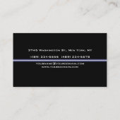 Black Blue Light Pattern Manager Visitekaartje (Achterkant)