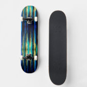 Black & Blue Melted Stripe Skateboard (Recto)