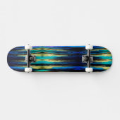 Black & Blue Melted Stripe Skateboard (Horz)