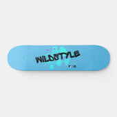 Black Blue Modern Wildstyle Skateboard (Horz)