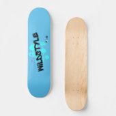 Black Blue Modern Wildstyle Skateboard (Recto)