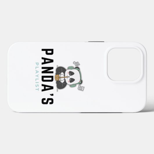 Black Blue Panda Playlist iPhone 13 Pro Coques (Verso (horizontal))