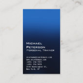 Black Blue Personal Trainer Fitness Visitekaartje (Achterkant)