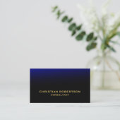 Black Blue Plain Modern Consultant Visitekaartje (Staand voorkant)
