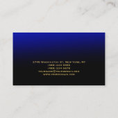 Black Blue Plain Modern Consultant Visitekaartje (Achterkant)
