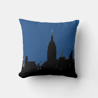 Black Blue Pop Art New York Oreiller de nuit