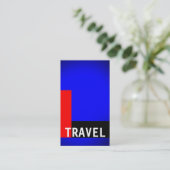Black Blue Red Travel Agent Visitekaartje (Staand voorkant)
