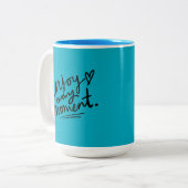 Black Blue Simple Motivational Quote Mug (Devant gauche)