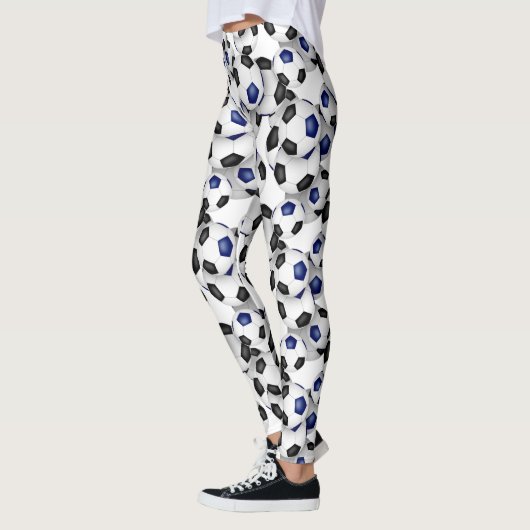 black blue soccer balls pattern leggings (Links)