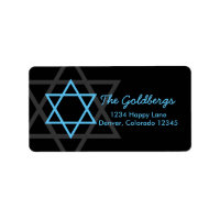 Black Blue Star of David Retouradres