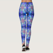 Black Blue Star Personnalisé Nom Leggings Vitrage (Dos)