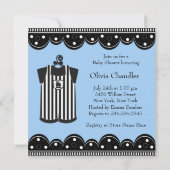 Black Blue Train Baby Boy Shower Invitations (Dos)