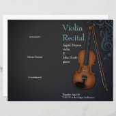 Black & Blue Violin Viola Folded Overweging Progra (Voorkant / Achterkant)