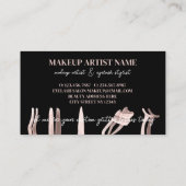 Black Blush Pink Eyelash Curl Makeup tools loyalit Visitekaartje (Achterkant)