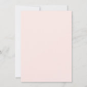 Black | Blush Pink Floral 90e verjaardag uitnodigi Kaart (Achterkant)