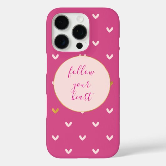 Black Blush Pink Gold Hearts Case-Mate iPhone Case (Achterkant)