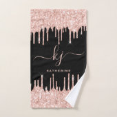 Black Blush Rose Gold Parties scintillant Drivers  (Serviette à main)