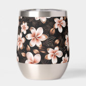 Black Blush Rose Or Floral Personnalisé (Arrière)