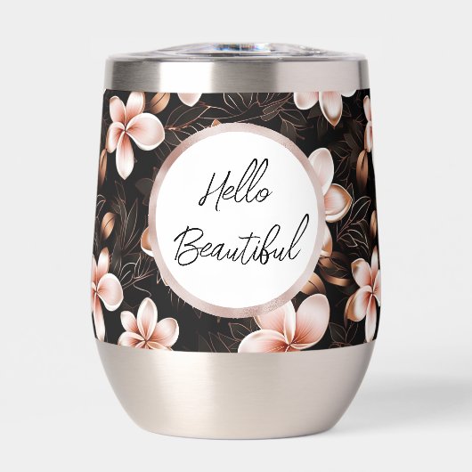 Black Blush Rose Or Floral Personnalisé (Avant)