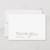 Black Blush Wedding Dank u kaart voor altijd begin (Voorkant)