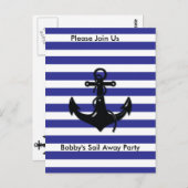 Black Boat Anchor Briefkaart (Voorkant / Achterkant)