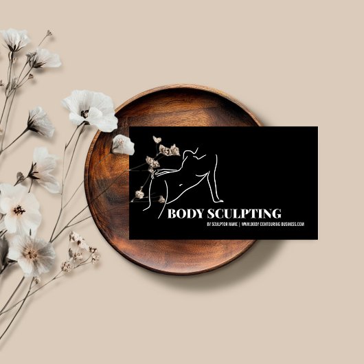 Black Body beeldhouwen contouren spa estheticus Visitekaartje