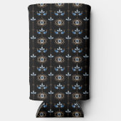 Black bohemian retro evil eye pattern (Voorkant)
