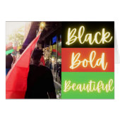 Black Bold Beau Carte pour notes (Devant Horizontal)