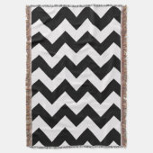 Black Bold Chevron Deken (Voorkant Verticaal)