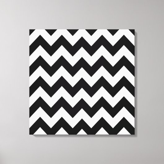 Black Bold Chevron op Emporio Moffa Canvas Afdruk (Voorkant)
