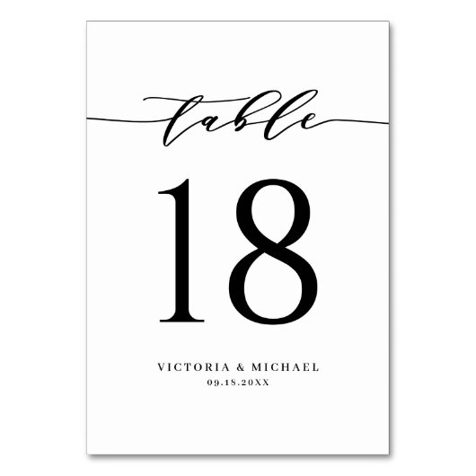 Black Bold en Simple Minimalist Script Weddenschap Kaart (Achterkant)